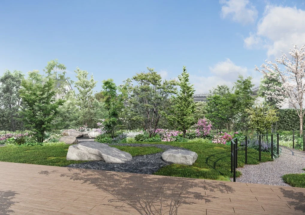 緑豊かな美しい庭園