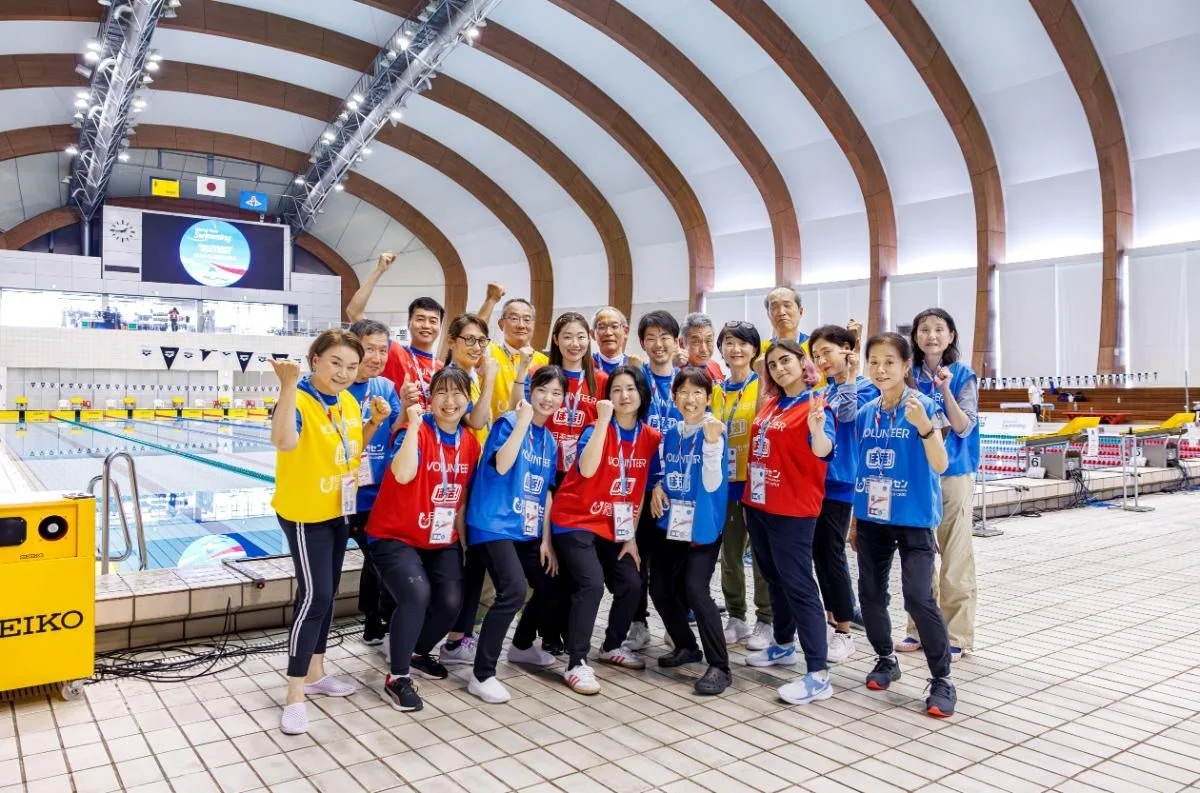 水泳大会のボランティア