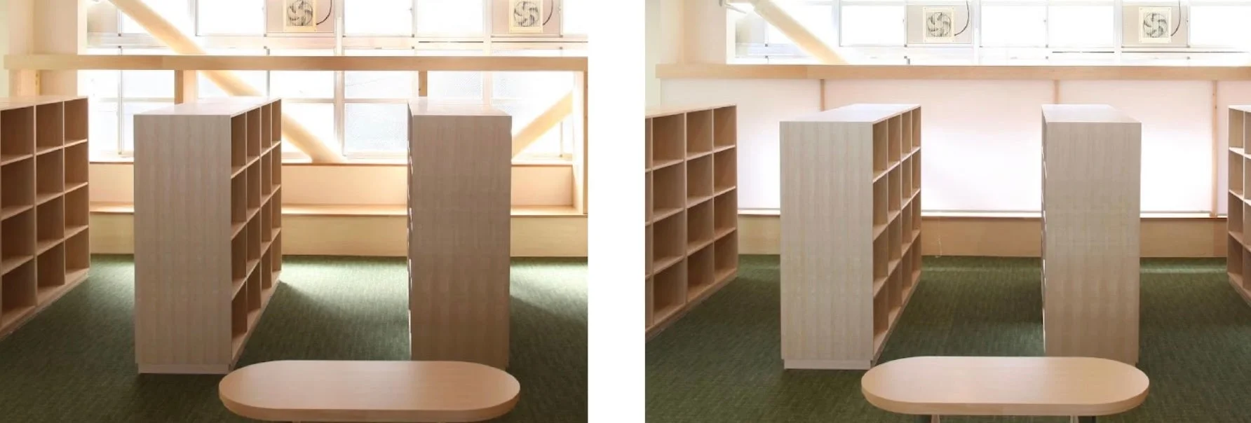 おこもりスペースが設けられた図書室