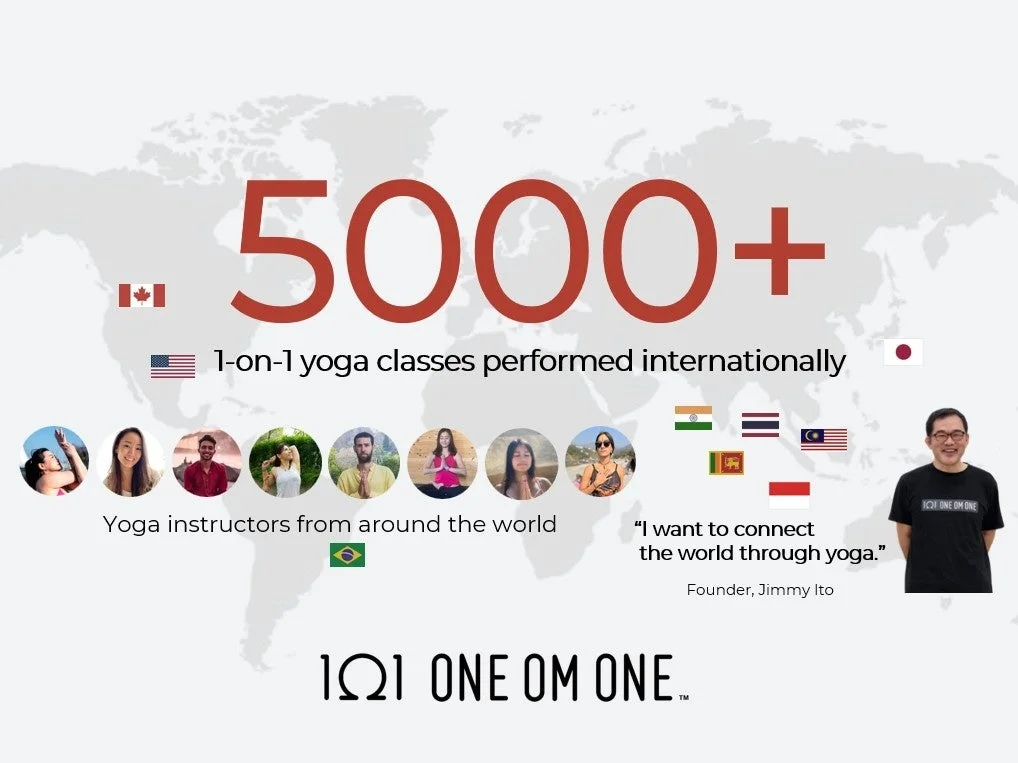 ヨガ、オンラインヨガ、国際的、ヨガインストラクター、マンツーマン、フィットネス、ウェルネス、ジミー・イトー、ONE OM ONE