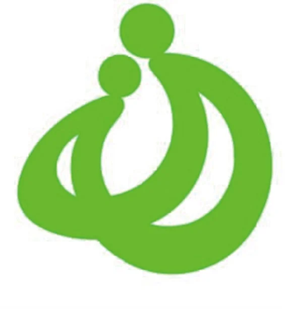 緑色の抽象的なロゴマーク