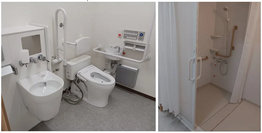 バリアフリー対応のバスルーム