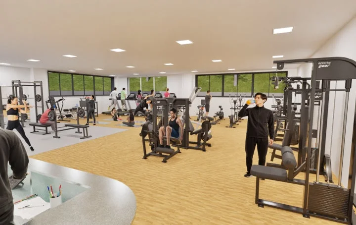 フィットネスジムの様子