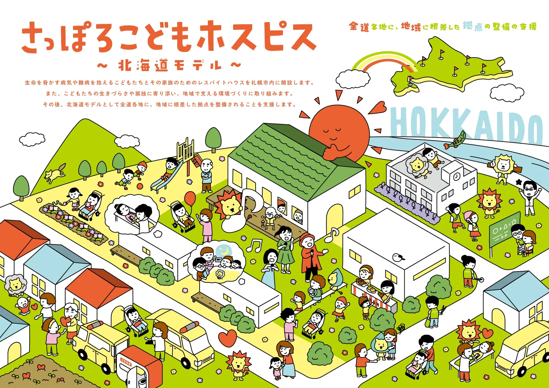 さっぽろこどもホスピス 北海道モデル 全道各地に地域に根差した拠点の整備の支援