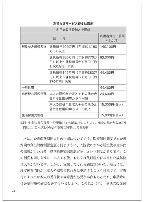 書籍内容例:高額介護サービス費