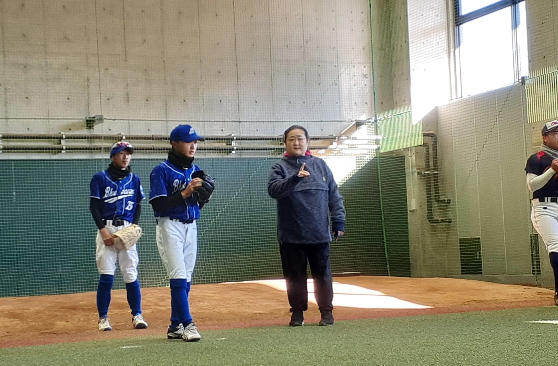 室内練習での指導