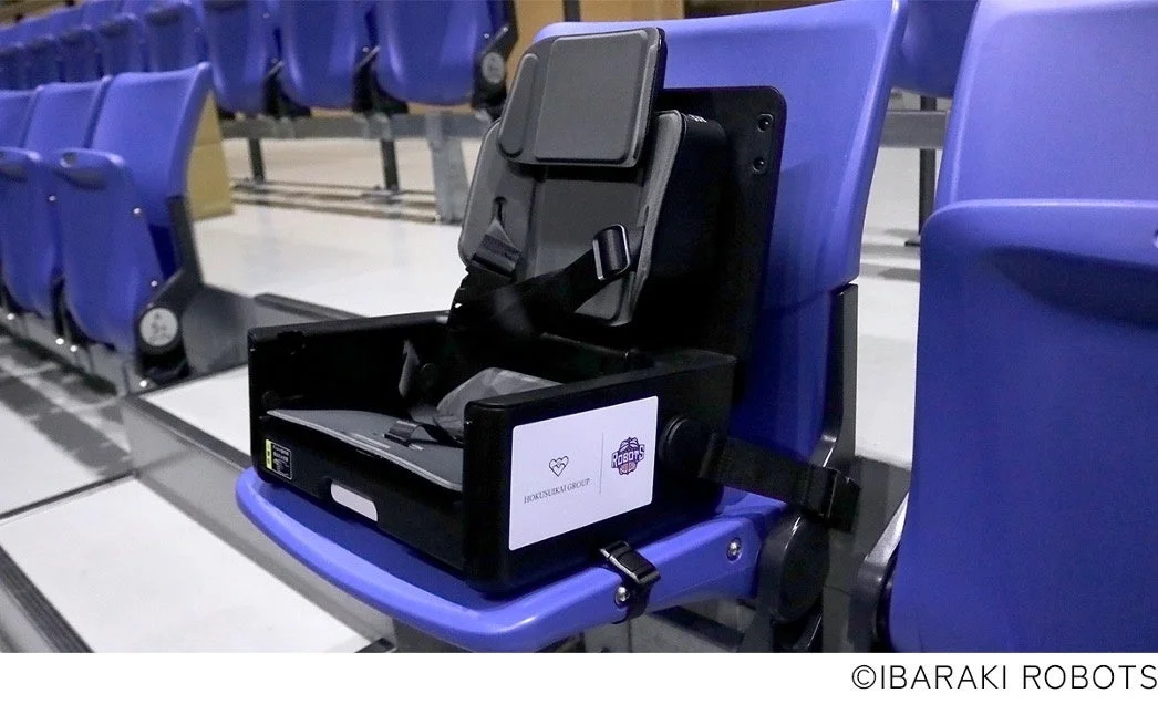 スタジアムに設置されたIKOUポータブルチェア