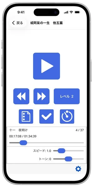 iPhoneアプリ再生画面