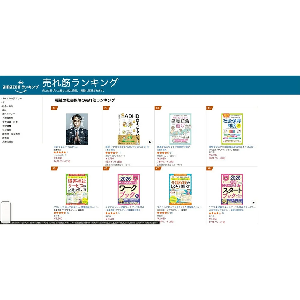 Amazon 福祉 売れ筋ランキング1位
