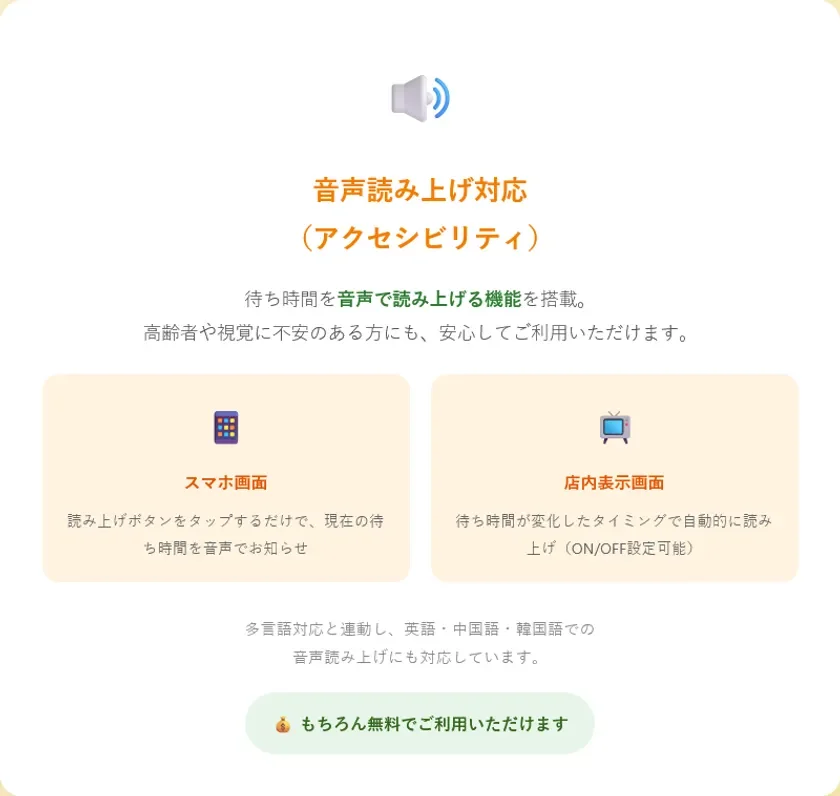 音声読み上げ対応