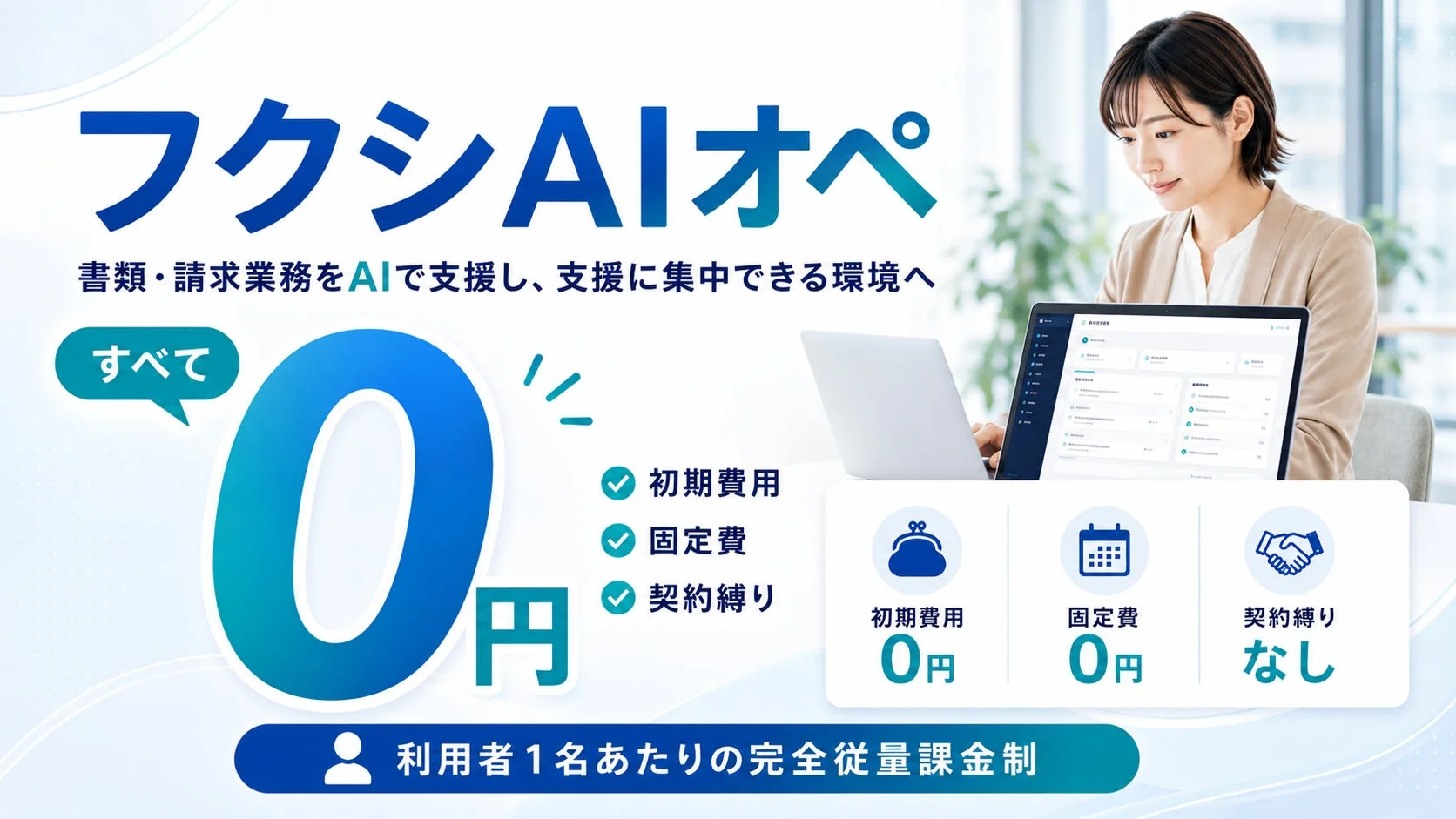 フクシAIオペ フクシAIオペが書類・請求業務をAIで支援
