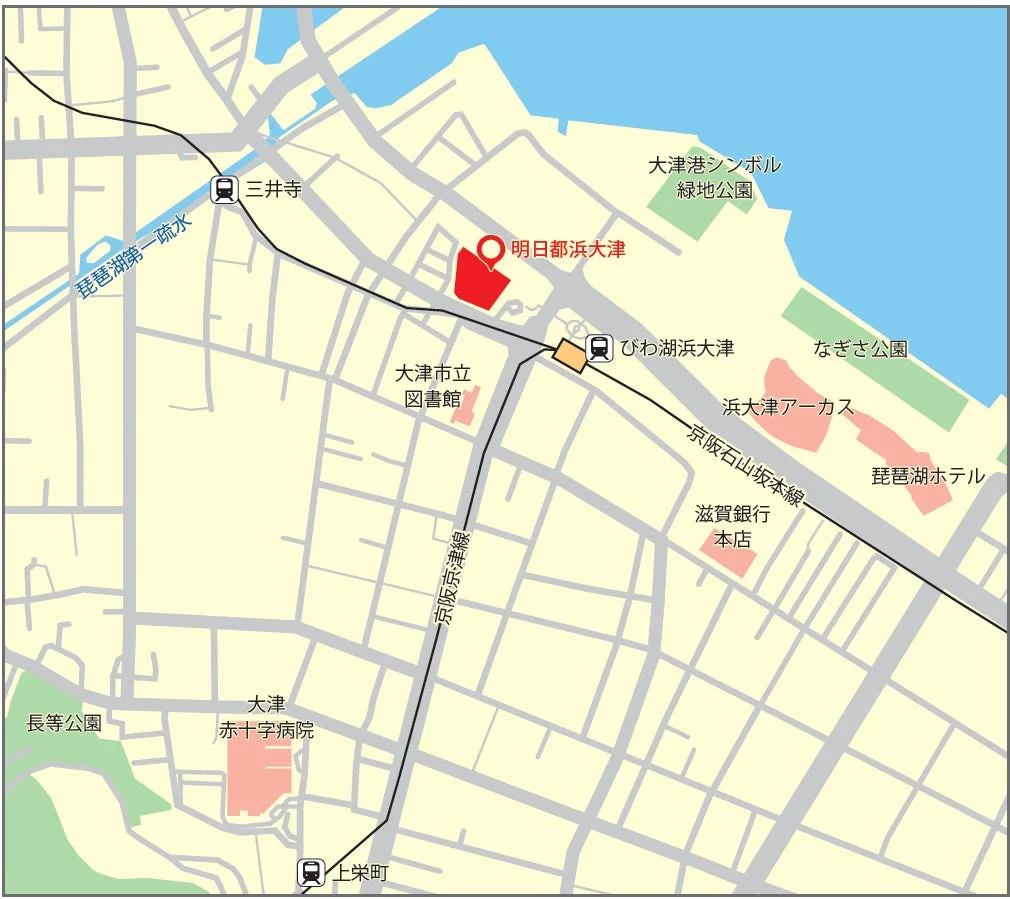 大津市ふれあいプラザの周辺地図