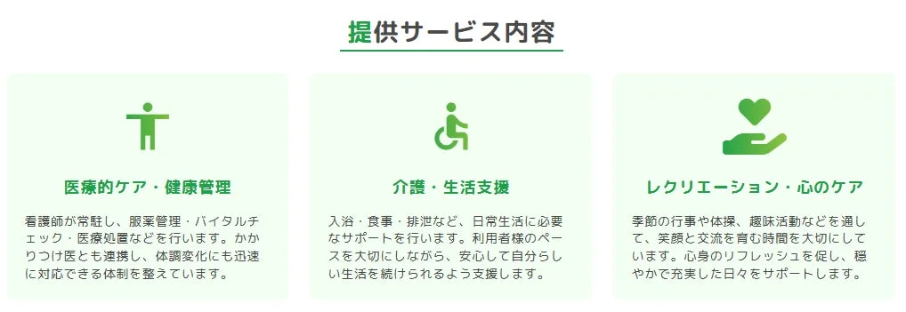 提供サービス内容