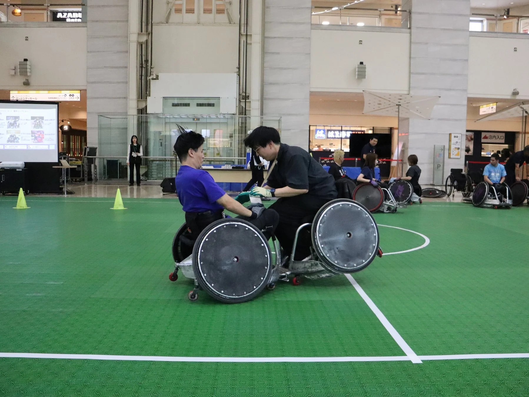 車いすラグビー体験会の様子