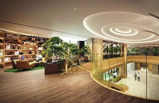 モダンな図書館・ラウンジ
