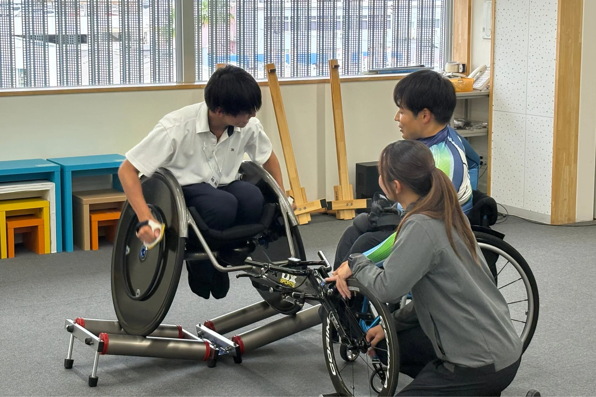 車椅子トレーニングの様子