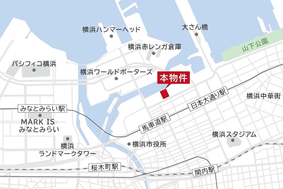 横浜周辺の地図