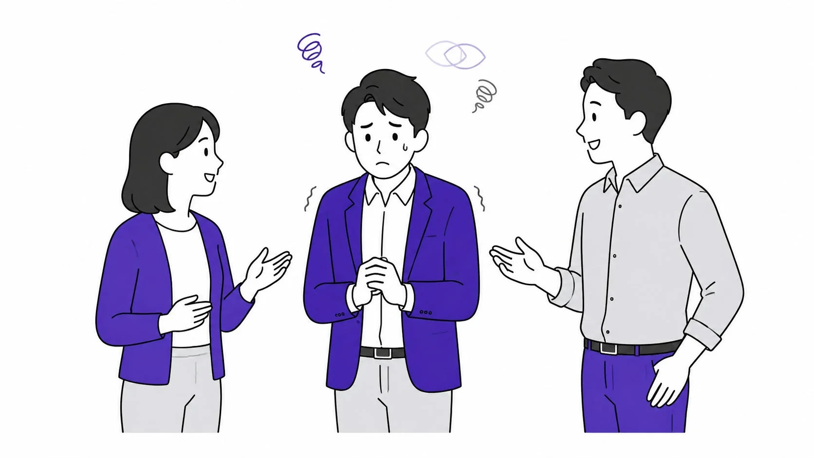 イメージ画像:不安や困惑の表情の男性