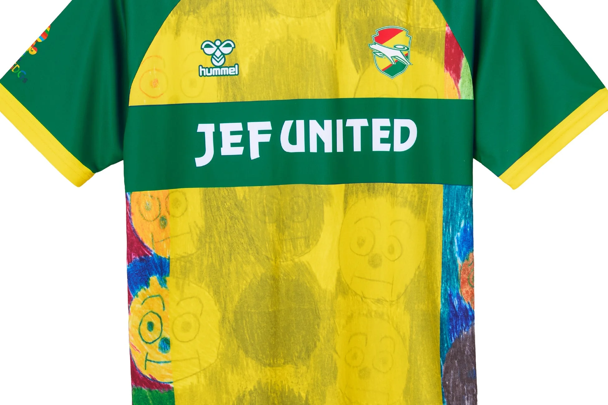 ジェフユナイテッドの黄緑色のサッカーユニフォーム