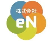 複数のカラフルな円が重なり合ったデザインのロゴで、「株式会社eN」という文字が書かれた企業ロゴマーク